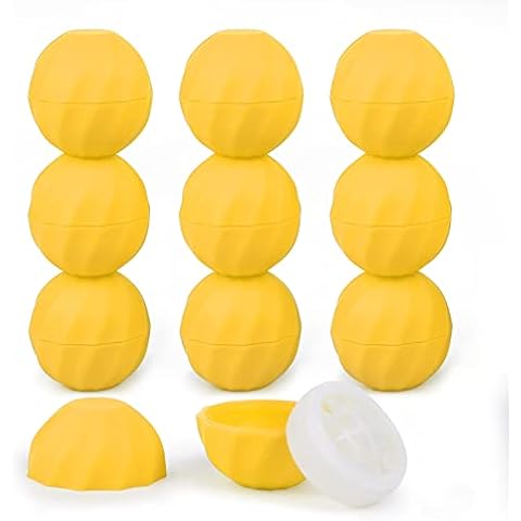 LONGWAY 0.24Oz (7ml) Empty Lip Balm Sphere Containers | Screw Cap Lipstick Tubes/Chapstick Tubes/Chapstick Holder for Lip Gloss & BPA FREE (Pack of 10） (Yellow) Cover