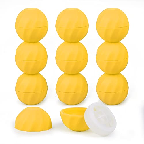 longway 0.24Oz (7ml) Empty Lip Balm Sphere Containers | Screw Cap Lipstick Tubes/Chapstick Tubes/Chapstick Holder for Lip Gloss & BPA FREE (Pack of 10 (Yellow)