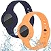 Airtag Bracelet for Kids Adjustable Airtag Watch-Style Wristband, Waterproof Silicone Airtag Holder, Compatible with Apple Airtag, 2-Pack / 8-Pack air tag Bracelet