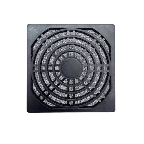 JZK 2x Plastic PC fan grilles with foam sheet inside for 80x80mm fan, 8cm case fan dust filter, 80mm cooling fan filter grill cover, black square ventilator grill protector guard - Image 6