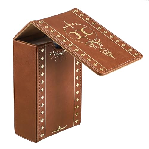 TOLIDA Caja de Tarjetas de Tarot de Piel Sintética - Funda
