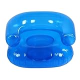 Hamwesh Aufblasbarer Loungesessel, Tragbar und Bequem mit PVC-Material, Perfekt für Filmabende, Lesen oder Camping Im Schlafzimmer, Wohnzimmer oder Hinterhof (Blue)