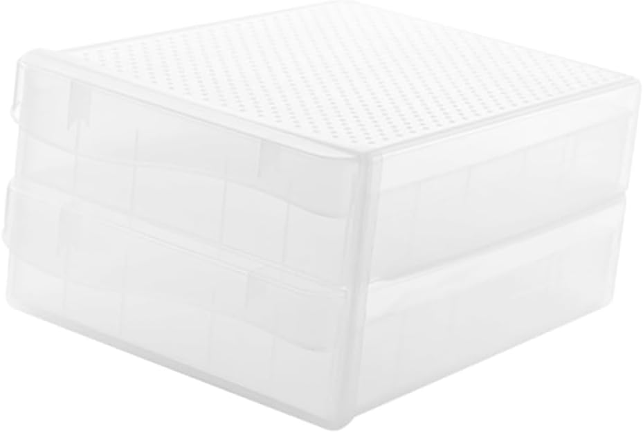 1pc Double-deck Tray Stackable Plastic Container for Eggs and Dumplings for Refrigerator Storage and Kitchen Organization