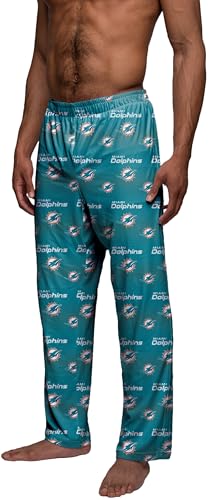 FOCO Miami Dolphins Men's Scatter Pattern Pajama Lounge Multi Color Pants2