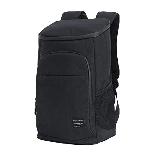 Uranbee Kühlrucksack 27L Kühl Rucksack Kühltasche Picknicktasche Isoliertasche für Wandern, Picknick, Strand, BBQ, Camping Outdoor (Schwarz) Cover