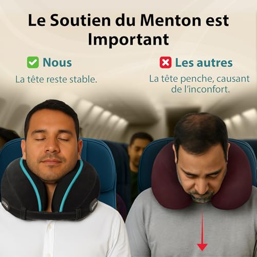 Coussin De Voyage Avion : FLOWZOOM Dream Coussin de Voyage en Mousse à Mémoire pour Avion et Vo... – Image 3