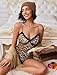 Avidlove Sleepwear Womens Sexy Pajamas Short PJ Lingerie Set Lace Cami Shorts Set Nightwear Brown Leopard M