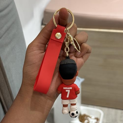 Image of Cute Cartoon Character Silicone 3D Key Chain with Strap Charm & Metal Hook, Merchandise Key Rings Gift for Kids Girls Boys Men & Women