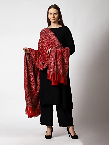Women's Kashmiri Kani Woven Wool Shawl (2J41)3