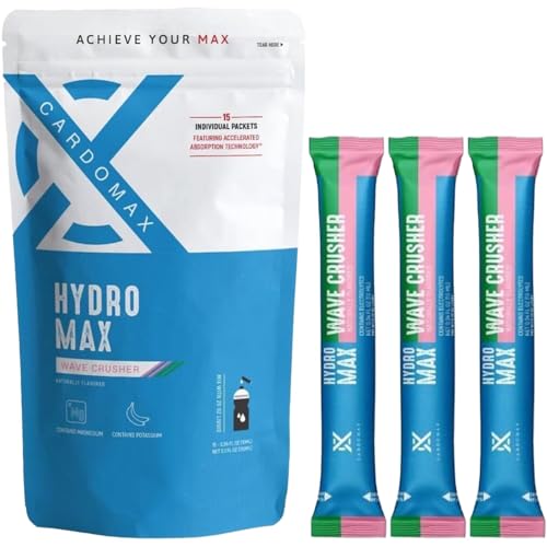 CardoMax HYDROMAX Wavecrusher.Electrolitos en líquido concentrado,sin azúcar,sin calorías,sin gluten,vegano. Bebida deportiva isotónica-hidratación.Fórmula hidratante con Sodio,Potasio y Magnesio.