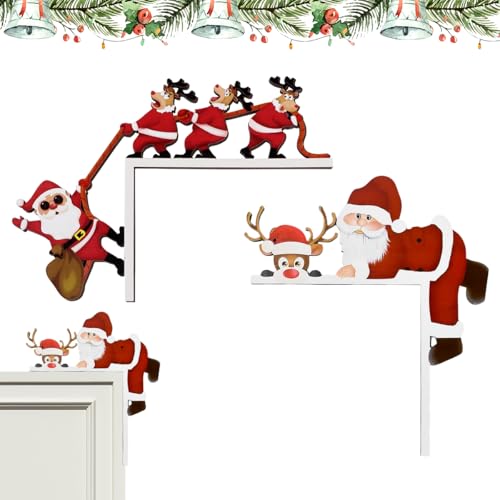 Weihnachtsdeko für Türrahmen, FuxFuis 2 Stück Weihnachten Türdeko...