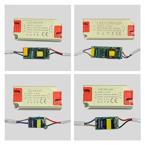 Controlador de Corriente Constante LED 36W 300mA Transformador para Iluminación Downlight 265V 4