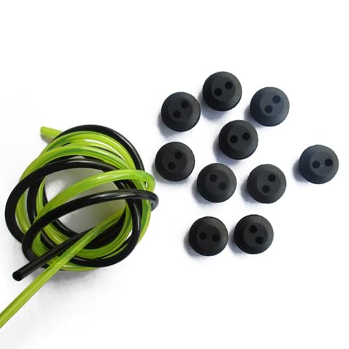 flexiable rubber 2 Holes Fuel Tank Grommet Rubber For Brush Cutter Delicate 10pcs Rubber 1pcs Yellow Fuel Pipe 1pcs Black Fuel Pipe drain elastic