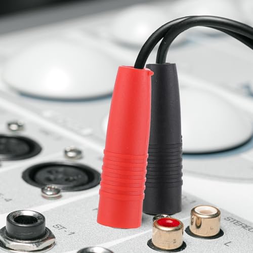 Image of 10 Pcs 4mm Insulated Female Banana Plug Connectors Solder Type for Male Banana Plug Cable Connector (Black, Red)