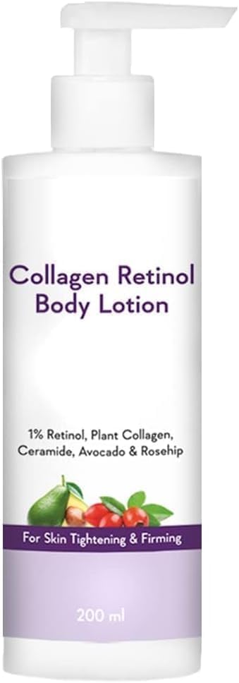 JP Collagen 1% Retinol Body Lotion - for Skin Tightening & Firming - with Niacinamide, Ceramide, Rosehip & Avocado - for Men & Women - 200 Ml