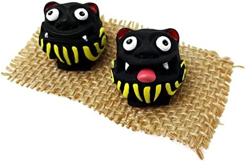 Kubagasaya くば笠屋 シーサー 沖縄土産 置物 ミニ 玄関 プチ丸シーサー 黒 置物 オブジェ