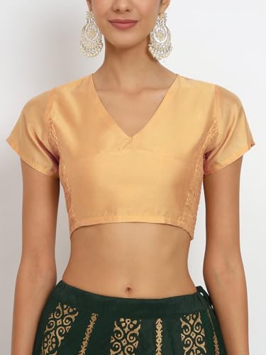 Image of studio rasa Women's Silk Blend Stretchable Blouse for Festive Wedding Party
