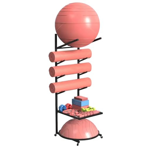 Support à roulettes pour tapis de yoga et ballon d'exercice