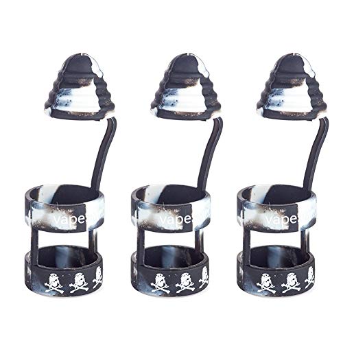 Yeleo Trosetry 3 Stück Vape Band mit Kappe als Abdeckung für E-Zigarette und Verdampfer aus Silikon Anti Slip Mundstück für 510 810 RTA RDA Tank Vape Drip Tip(H09) Cover