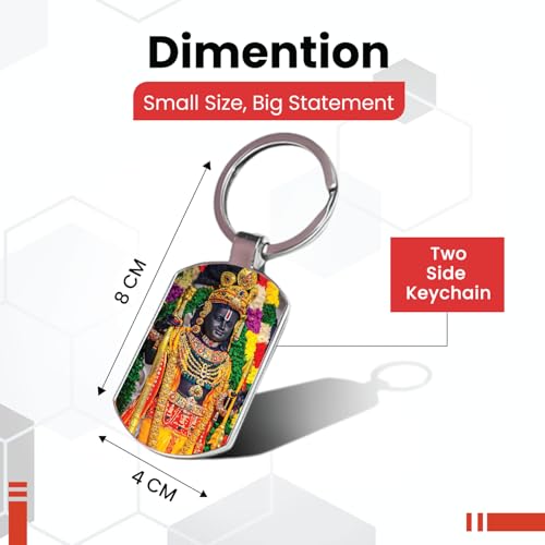 Image of Stylish Metal Keychains with Permanent Glossy Print - Inspirational Quotes & Spiritual Designs - Perfect Key chains for loved ones, Personal Use, Gifts & Return Gifts