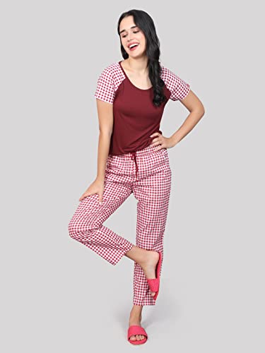 Image of Evolove Women Night Suit Set /Top Pyjama Set