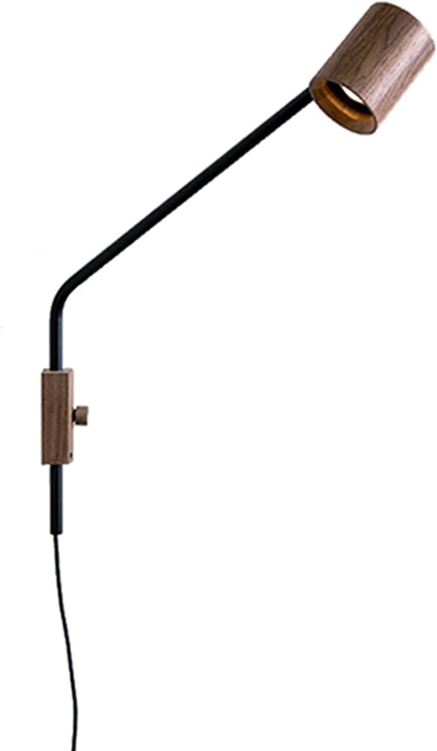 ASerZenith Metal Long Arm Wall Sconce, Led V-Intage Wall Sconce, Bedroom Reading Light With Adjustable Lamp