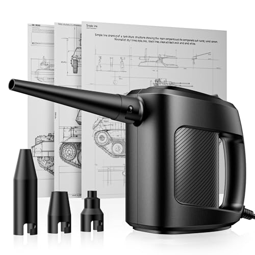 Aria Compressa Elettrico, Uscita 75mph Bomboletta Aria Compressa per pc, Elettronica e Pulizia della...