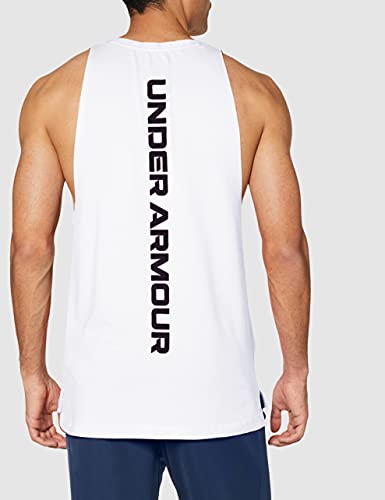 Under Armour Men's Baseline Cotton Tank , White (100)/Black , Xx-Large #TOP5