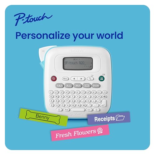 brother p-touch pt-n20 personal desktop label maker portable handheld and prints p-touch btag  12mm wide color personalized label tapes