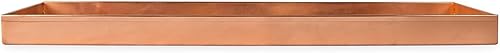 Miniatura 2 de Bandeja rectangular de acero inoxidable chapado en cobre de 20 pulgadas, soporte para suculentas, decoración moderna de granja para el hogar,