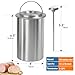 Stainless Steel Ham Maker Meat Press Cooker for Making Healthy Homemade Deli Meat with Thermometer - Kitchen Bacon Pressure Cookers Boiler Pot Pan Stove