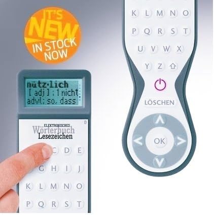 German Edition Electronic Translation Dictionary Dictionaries Grey Bookmark