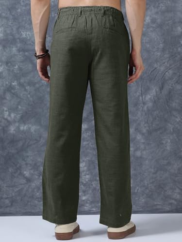 Image of Vogaan Men's Cotton Blend Casual Trousers Pants | Stylish Comfortable Trousers for Office Work and Outings