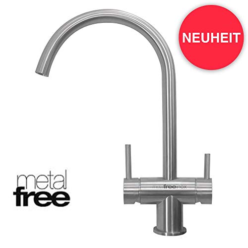 Neues Wasser Group Arles - Grifo de 3 vías (Acero Inoxidable, Filtro de Agua) Kirchhoff - Grifo de Cocina (3 vías)