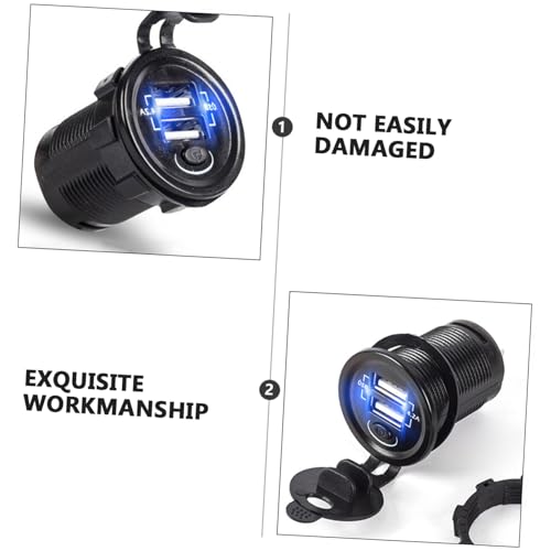 Cargador rápido para PC y móvil con doble USB UKCOCO para coche 6