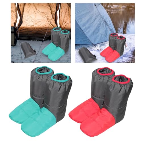 Kokiya Botas para baixo botas de chinelo meias quentes chinelos de dormir para acampar, azul