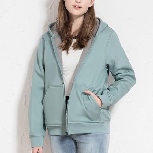 Jaqueta feminina de manga comprida com capuz para mulheres, estampa de renda, quente, felpudo, básic