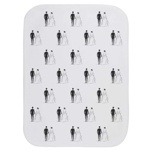 Azeeda 'Minimalist Wedding Couple' Baby Burp/Wash Cloth (BC00029654)