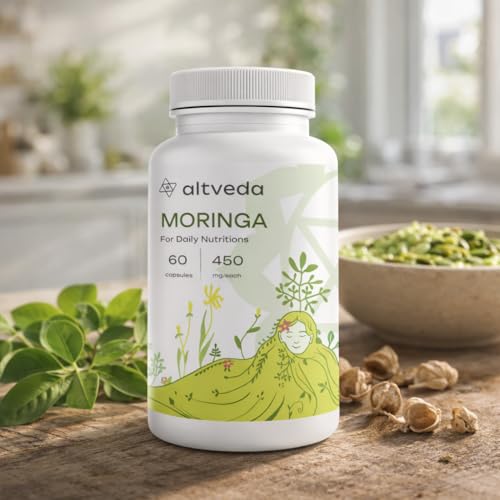 Image of Moringa Oleifera Capsules for Energy & Immunity Support - Pack of 3 (180 Veg Caps Total) - Natural Antioxidant & Detox Superfood for Men & Women Daily Wellness