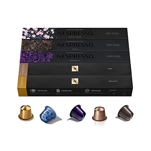 Nespresso Original Cápsulas de Café, 50 Cápsulas (10 Roma, 10