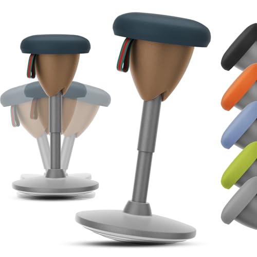 Image of Adjustable Standing Desk Chair, Ergonomic Wobble Stool Standing Desk Stool, Encourage Good Posture, Height Adjustable Stool 19-29 inch, Non-Slip Base, Active Chairs for Adults