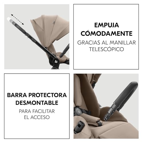 Miniatura 6 de Hauck Move N Care Set Carrito Bebe 2 En 1 - Carro Con Capazo Grande Desde El Nacimiento Hasta 22 Kg, Silla De Paseo Ligera Reversible Y Reclinable, Suspensión, Protección Uv 50 , Cesta Xl - Moca