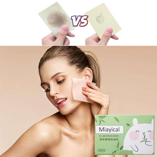 Gesichts-Löschpapier Set, Natürliches Oil Control Paper, 400 PCS Blottpapier Für Fettige Hautpflege, Natürliche Ölabsorbierende Blätter, Gesicht Blotting Papers, Sie die Haut Frisch und Glatt