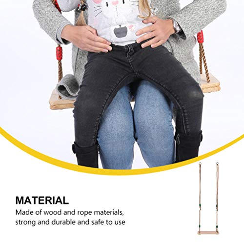 Balanços de madeira para pendurar ao ar livre BESPORTBLE, assento de balanço de árvore de madeira, c