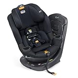 Chicco Fit360 ClearTex Rotating Convertible Car Seat with 360 Degree Rotation for Rear-Facing and Forward-Facing, LeverLock Self-Tensioning Lock System | Obsidian/Black