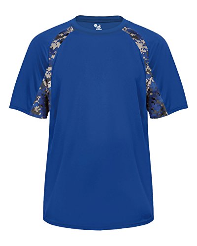 Badger Sport Royal Blue Digi-Camo Adult 4XL Short Sleeve