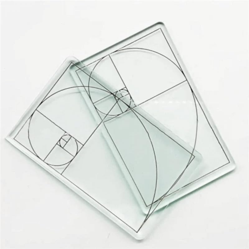 TAOLE Golden Ratio Composition View Finder, Acrylic Mold Proportional Divider For Photography Painting Drawing Credit Card Size 7x4cm