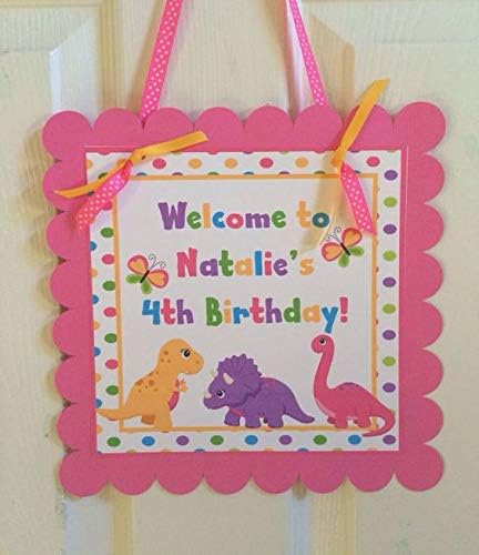 Dinosaur Girl Personalized Party Package