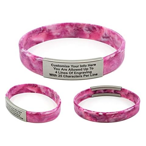 Performance IDs Medical Alert Bracelet - Silicone ID Bracelet - Medical Alert Bracelets for Women - Medical Alert Bracelets for Men Cover