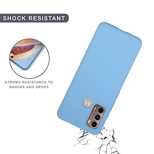Image of SPRIG Silicone Back Cover Case for Moto G60 (Denim Blue)